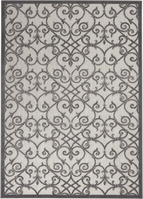 5’ x 8’ Gray and Charcoal Indoor Outdoor Area Rug