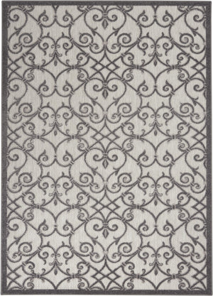 5’ x 8’ Gray and Charcoal Indoor Outdoor Area Rug