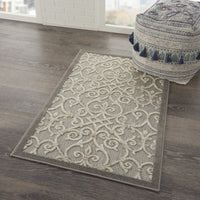 3’ x 4’ Natural and Gray Indoor Outdoor Area Rug