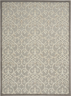 8’ x 11’ Natural and Gray Indoor Outdoor Area Rug