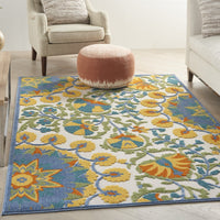 4’ x 6' Multi Medallion Indoor Outdoor Area Rug