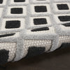 4’ x 6’ Black White Gray Indoor Outdoor Area Rug