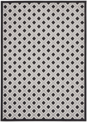 8’ x 11’ Black White Gray Indoor Outdoor Area Rug