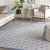 8’ x 11’ Blue and Gray Indoor Outdoor Area Rug