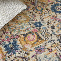 4’ x 6’ Ivory and Multicolor Floral Buds Area Rug