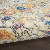 4’ x 6’ Ivory and Multicolor Floral Buds Area Rug