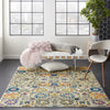 5’ x 7’ Ivory and Multicolor Floral Buds Area Rug