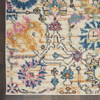 5’ x 7’ Ivory and Multicolor Floral Buds Area Rug
