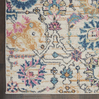 8’ x 10’ Ivory and Multicolor Floral Buds Area Rug