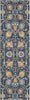 2’ x 8’ Navy Blue Floral Buds Runner Rug