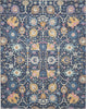 7’ x 10’ Navy Blue Floral Buds Area Rug