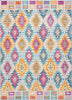 5’ x 7’ Multicolor Ogee Pattern Area Rug
