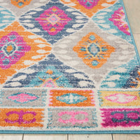 5’ x 7’ Multicolor Ogee Pattern Area Rug