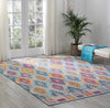 8’ x 10’ Multicolor Ogee Pattern Area Rug