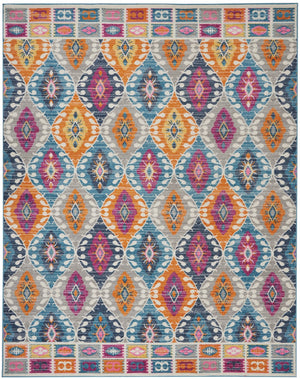 8’ x 10’ Multicolor Ogee Pattern Area Rug