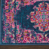 2’ x 3’ Blue and Pink Medallion Scatter Rug