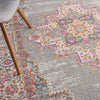 5’ x 7’ Gray and Gold Medallion Area Rug