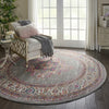 8’ Round Gray and Gold Medallion Area Rug