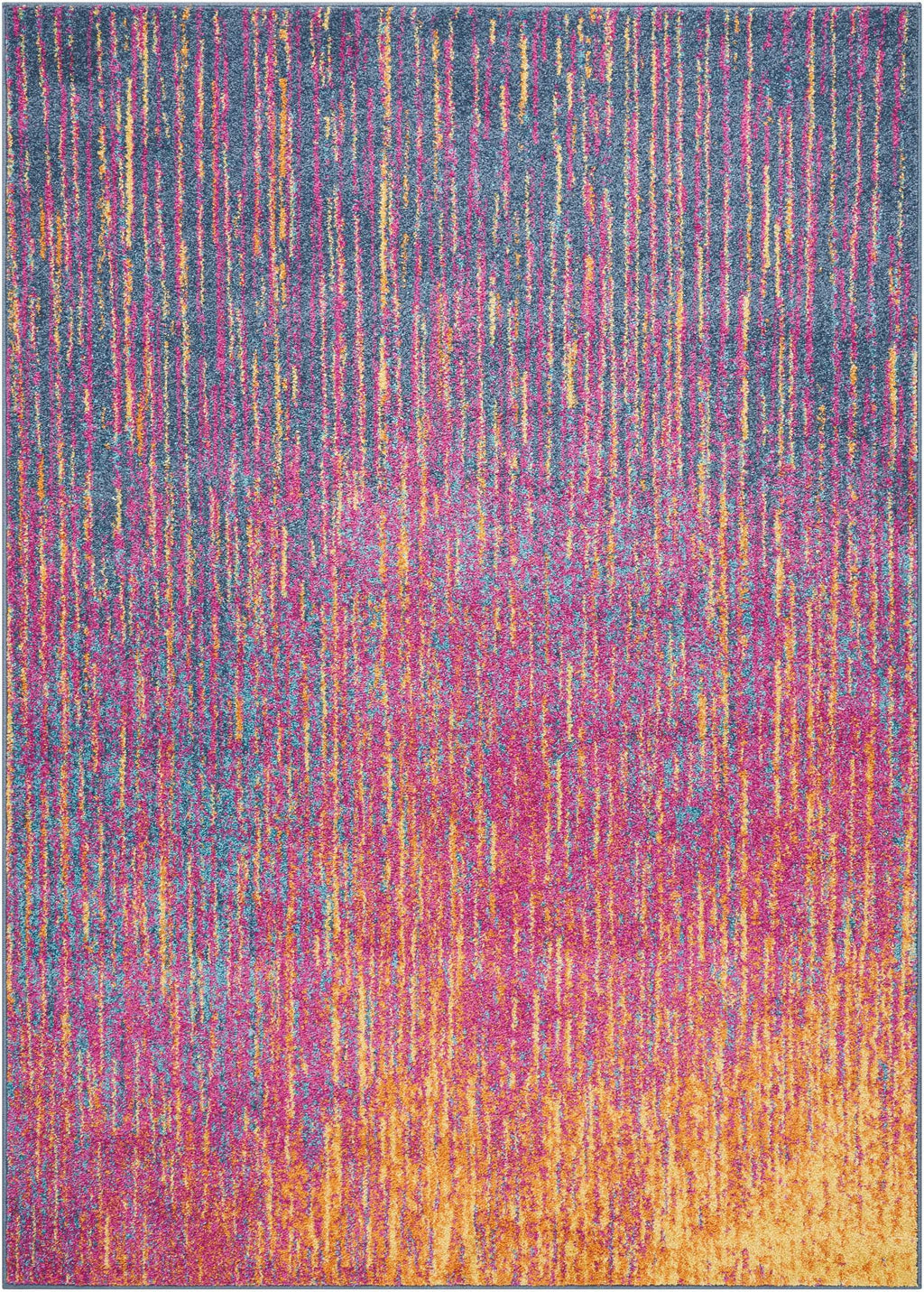 5’ x 7’ Rainbow Abstract Striations Area Rug