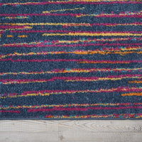 8’ x 10’ Rainbow Abstract Striations Area Rug