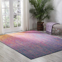 8’ x 10’ Rainbow Abstract Striations Area Rug