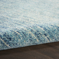 4’ x 6’ Navy and Light Blue Abstract Area Rug