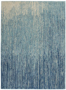 5’ x 7’ Navy and Light Blue Abstract Area Rug