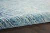 8’ Round Navy and Light Blue Abstract Area Rug