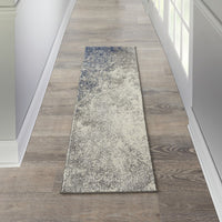 2’ x 6’ Charcoal and Ivory Abstract Runner Rug