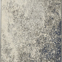 2’ x 8’ Charcoal and Ivory Abstract Runner Rug