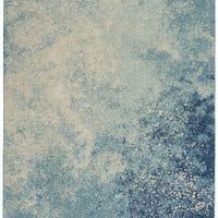 5’ x 7’ Light Blue and Ivory Abstract Sky Area Rug