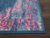 4’ x 6’ Blue and Pink Medallion Area Rug