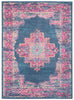 5’ x 7’ Blue and Pink Medallion Area Rug