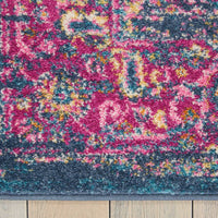 5’ x 7’ Blue and Pink Medallion Area Rug