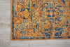 2’ x 3’ Gold and Blue Antique Scatter Rug