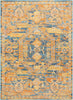 7’ x 10’ Gold and Blue Antique Area Rug