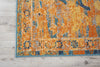 8’ x 10’ Gold and Blue Antique Area Rug