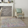 5’ x 7’ Ivory Abstract Striations Area Rug