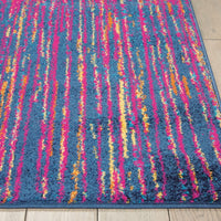 4’ x 6’ Rainbow Abstract Striations Area Rug