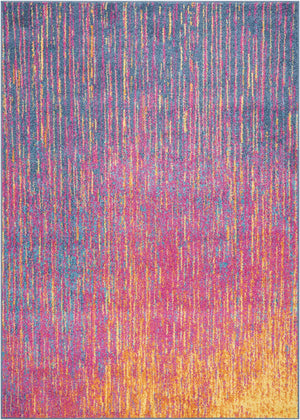 4’ x 6’ Rainbow Abstract Striations Area Rug