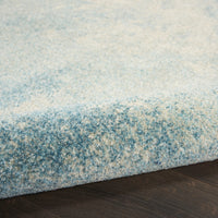 2’ x 6’ Light Blue and Ivory Abstract Sky Runner Rug