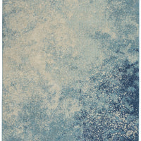 4’ x 6’ Light Blue and Ivory Abstract Sky Area Rug