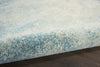 8’ Round Light Blue and Ivory Abstract Sky Area Rug