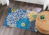 2’ x 3’ Blue Tropical Flower Scatter Rug