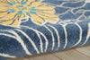 5’ x 7’ Blue Tropical Flower Area Rug