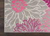 4’ x 6’ Gray and Pink Tropical Flower Area Rug