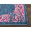 2’ x 6’ Blue and Pink Medallion Runner Rug