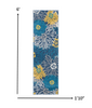 2’ x 6’ Blue Tropical Flower Runner Rug