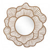 Flower Lines Gold Finish Wall Mirror