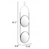 Double Gold and Black Round Hanging Mirror